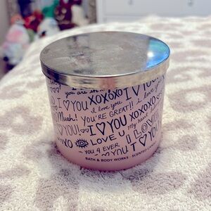 Bath and Body Works “I Love You”- Honeysuckle Bouquet-3-Wick-Candle